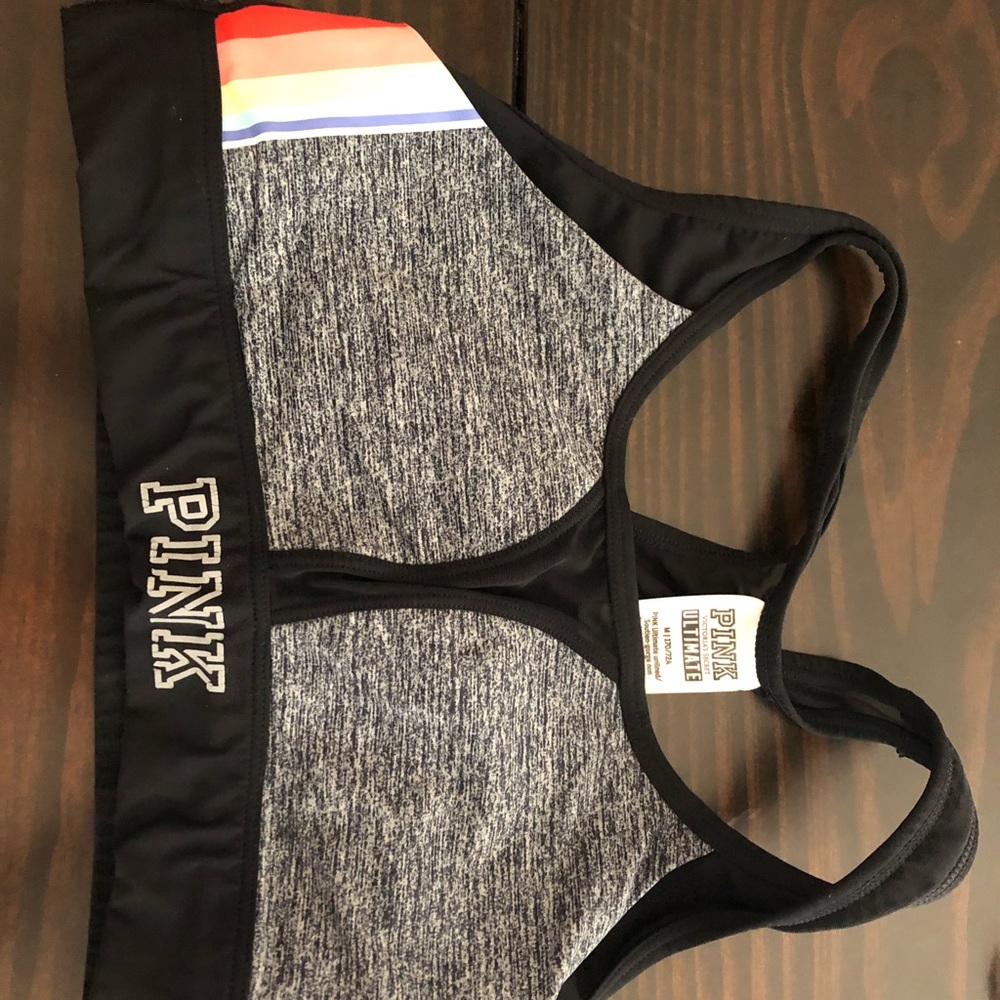 Pink sports bra